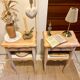 Table de chevet bois brut