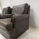 Pair of vintage brown leather armchairs from the 1970s.