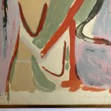 Original lithograph signed and numbered by Bram VAN VELDE, Red Course - MP 041, 1968