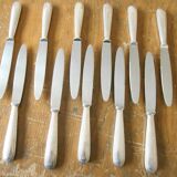11 silver metal knives