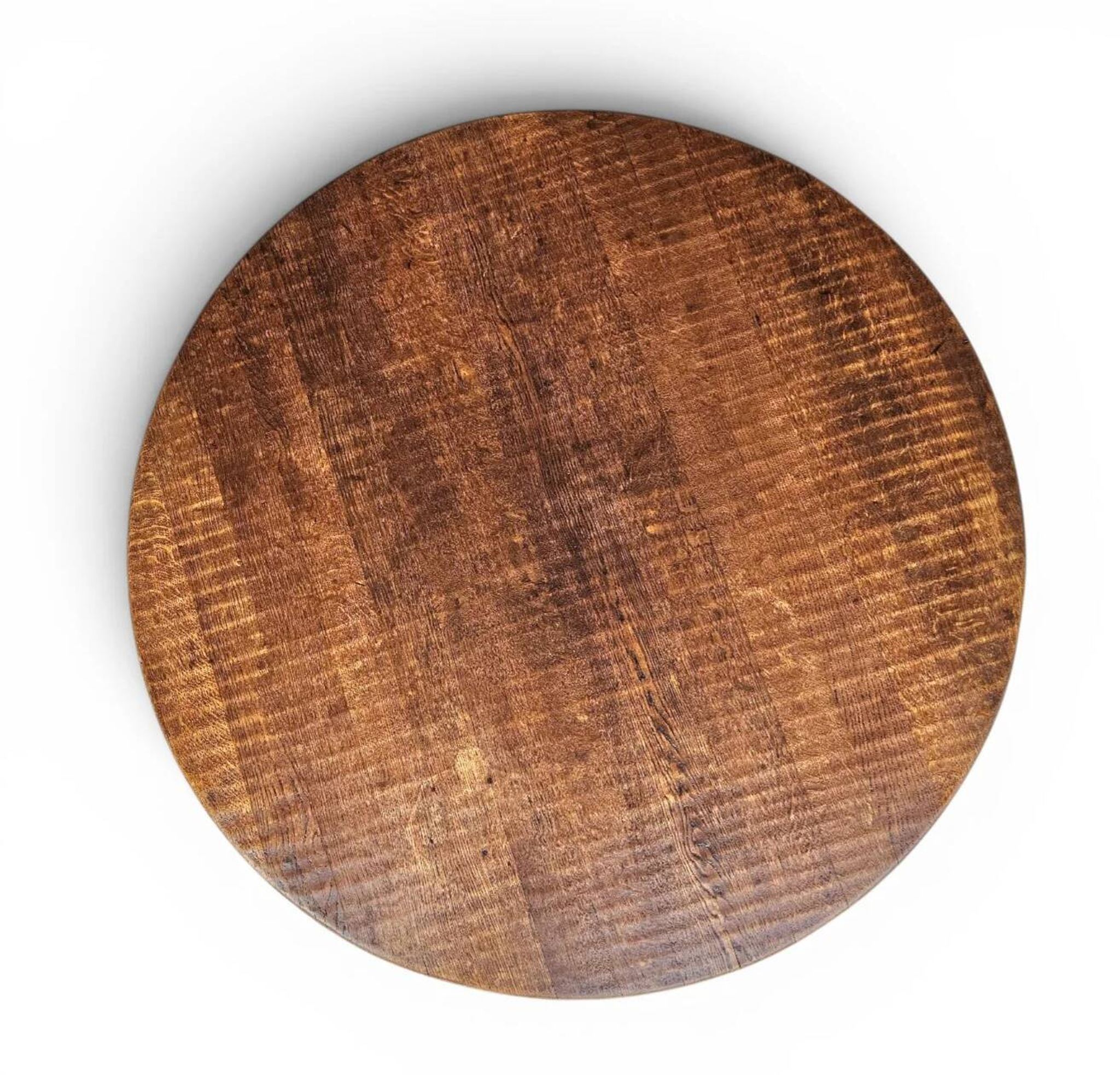Brutalist oak coffee table / heavy weight 75 kg / 1960s
