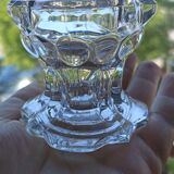 Pair of VMC candle holders in thick glass - Reims