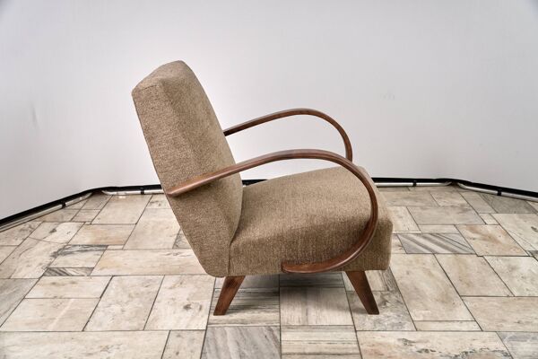 Fauteuil H 410 conçu par Jindrich Halabala, années 1940, Tchécoslovaquie