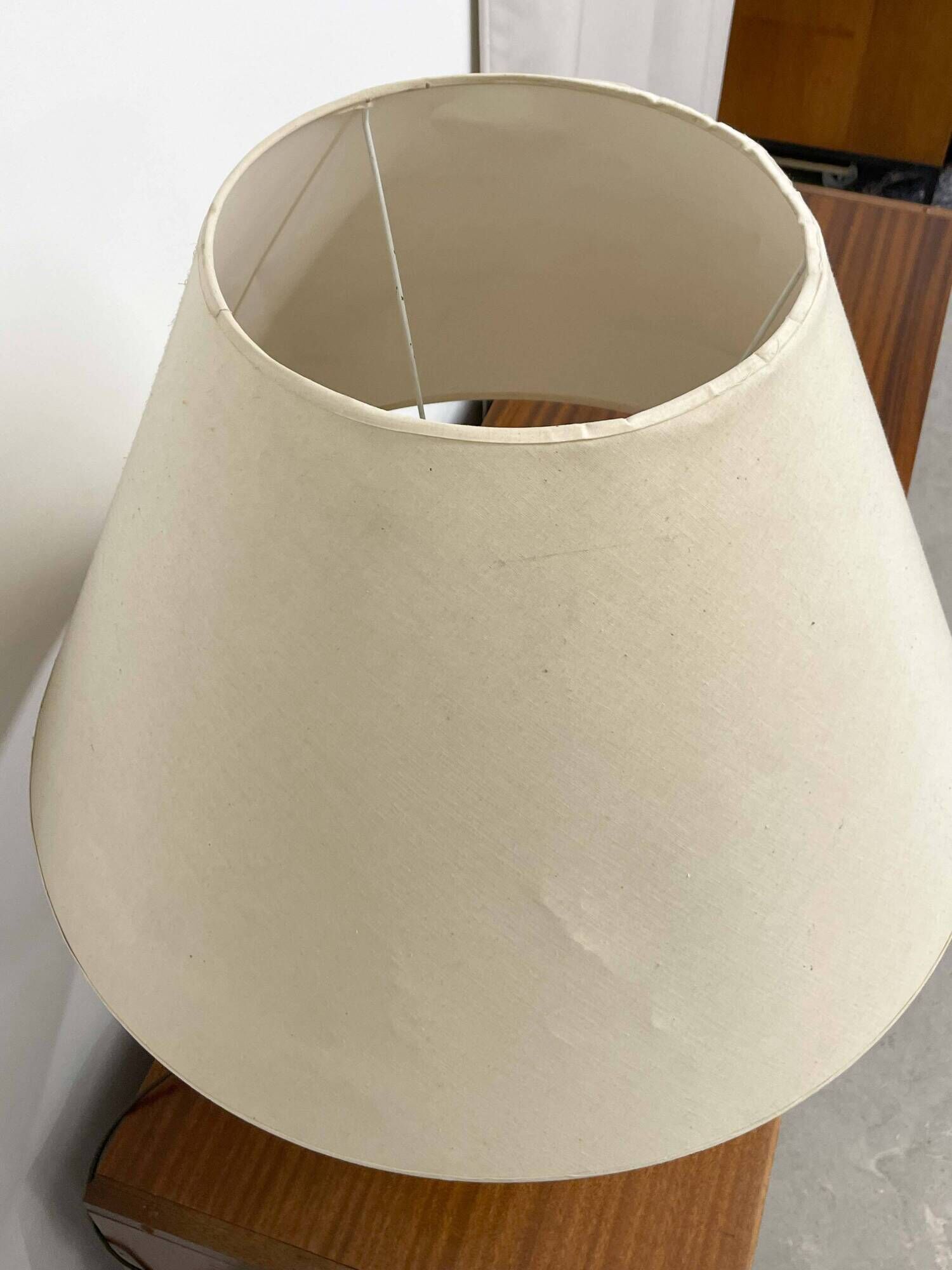 Large ceramic lamp, signed and dated 1979.