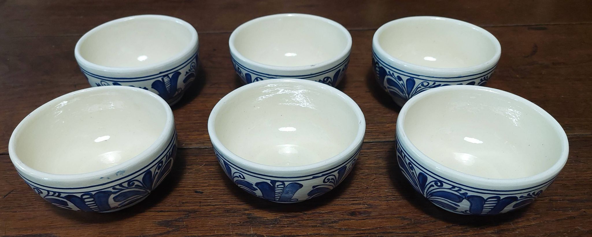 Bols série de six Korond céramique Roumanie XXème