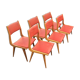 Ensemble de 6 chaises des années 50