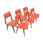 Set of 6 chairs from the 1950s