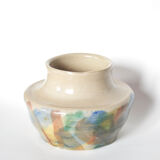 Handcrafted stoneware vase signed