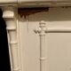 Bathroom furniture, marble top, simple vasque and vintage faucet