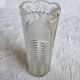 Antique cut crystal vase with a scalloped edge, decorated with palmettes.