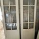 Antique 1930s double glazed door + glazed sides + frame