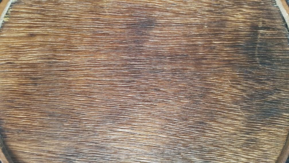 Round wrought iron mirror in the 1950s - 21cm