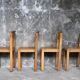 Set of 6 design chairs in glulam - 1970s