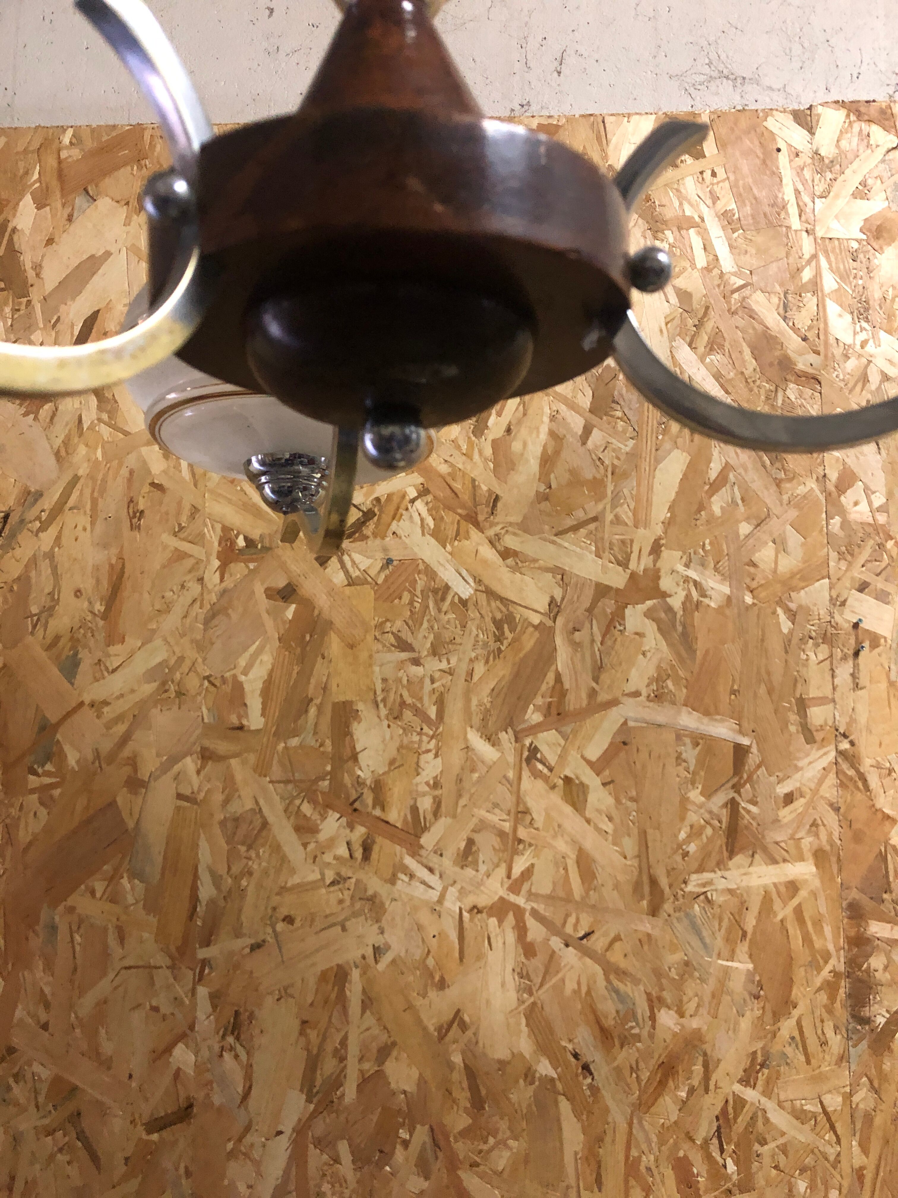 Chandelier 3 burners glass of Clichy