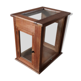 Old glass scale box in teak