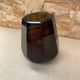 Antique daum nancy octagonal vase brown glass made in france 1930 vintage