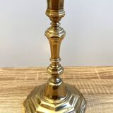 Ancien Bougeoir Chandelier Flambeau Époque Louis XV Bronze Massif Doré
