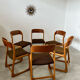 Set of 6 wooden chairs sled baumann vintage / year 60