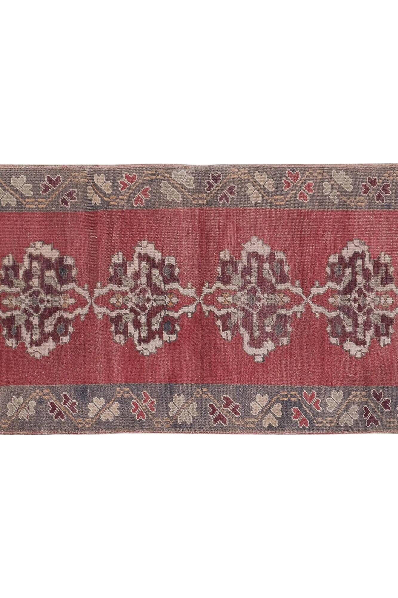 Vintage Turkish hallway rug 102x237 cm