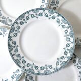 Terre de fer 6 Art Deco flat plates NORMAND model