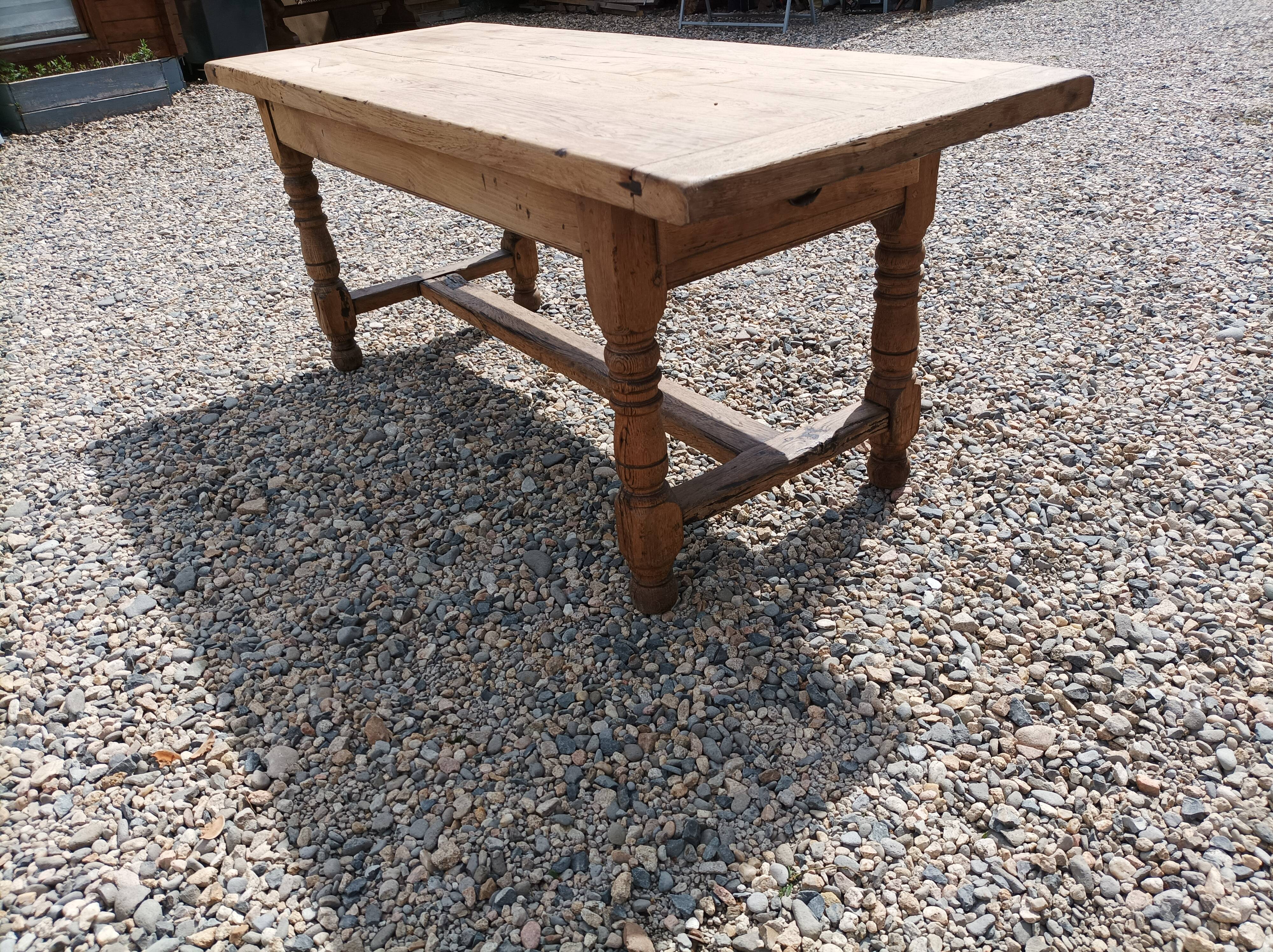 solid oak farmhouse table