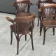 Set of 4 vintage bentwood bistro chairs with armrests – Styl