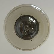 Vintage Brutalist Light X Large Glass Pendant Lamp Mid Century Modern 1980