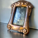 Art nouveau copper metal photo frame