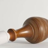 Brown Stoneware Table Lamp, Model number 59617, by Scheurich West Germany 1960s