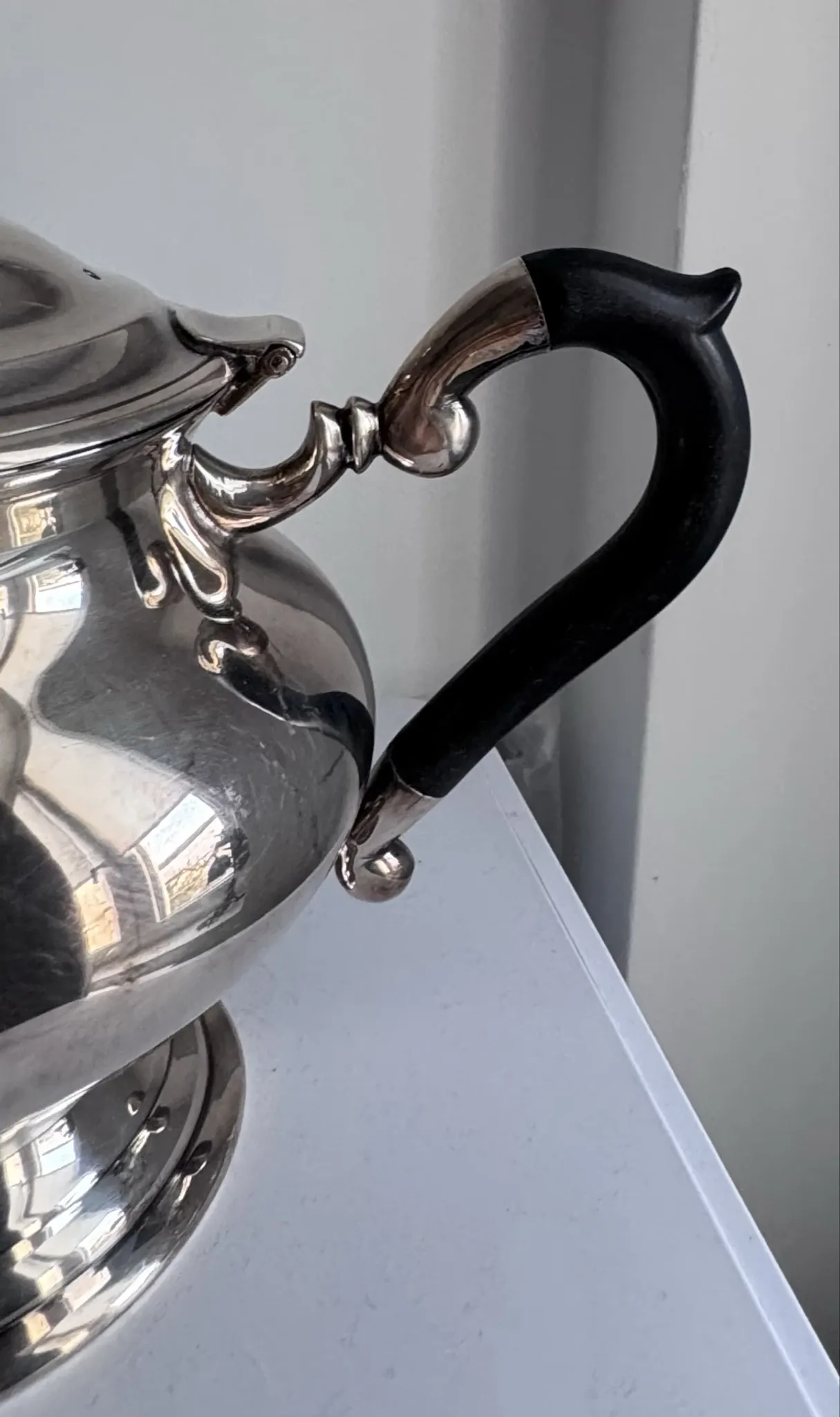 Cafetière et théière métal argenté