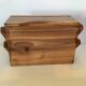 Old wooden cigarette box and ashtray