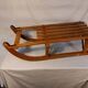 Vintage wooden and metal sled - 75 cm