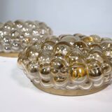 Plafonniers en verre bullé par Helena Tynell pour Glashütte Limburg, lot de 2