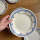 Set of 7 flat plates and 1 dish Lorris Gien