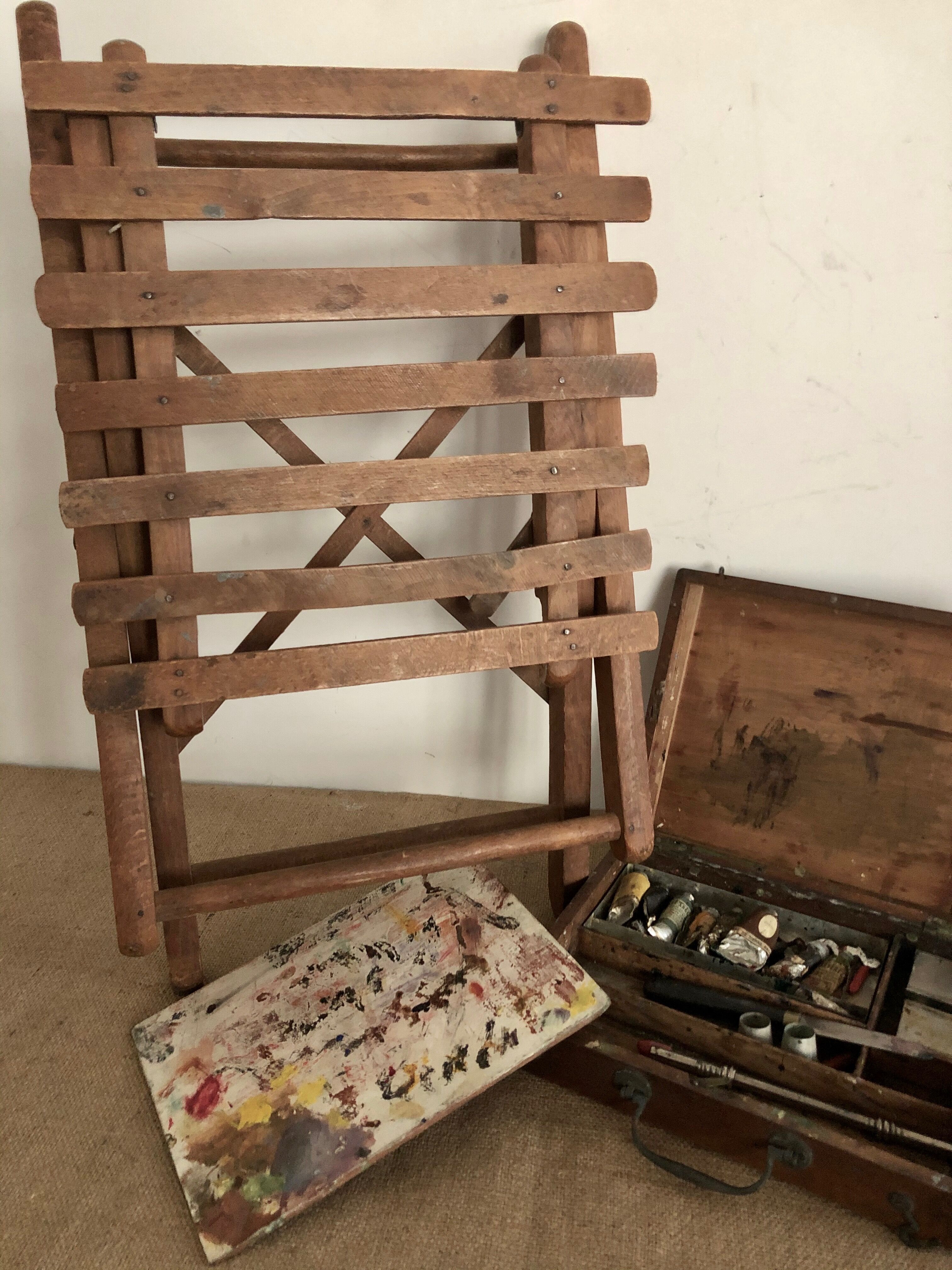 Painter folding stool, booster seat