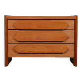 Commode vintage en orme massif, 1980