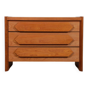 Commode vintage en orme massif, 1980