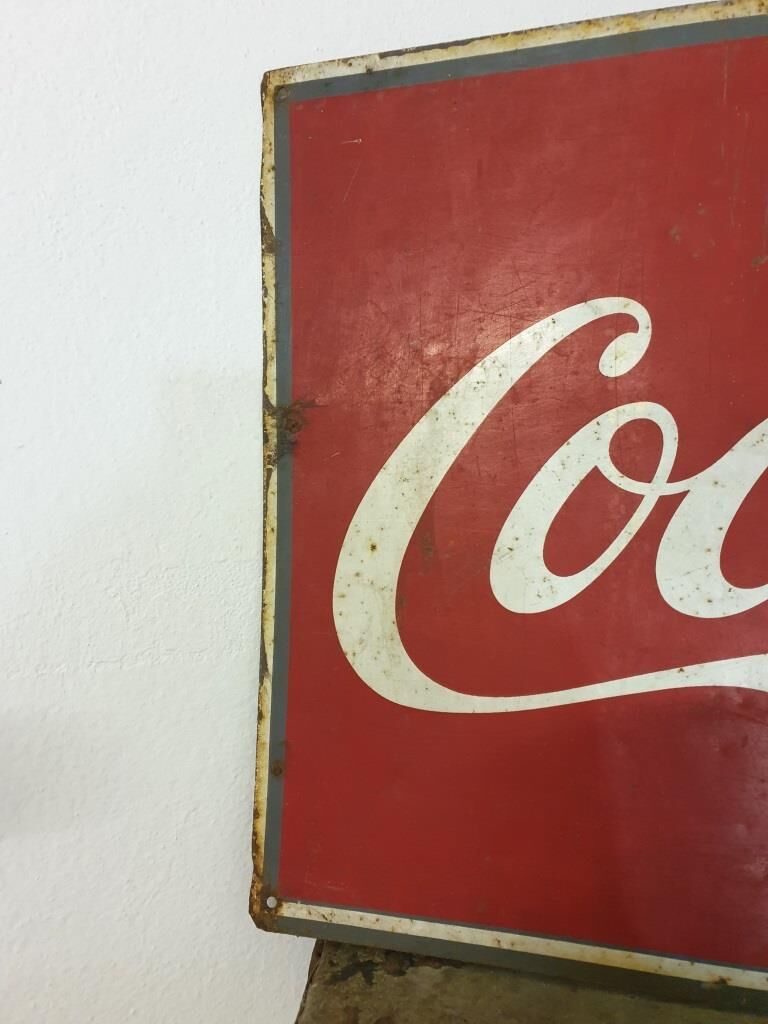 Coca cola advertising plate