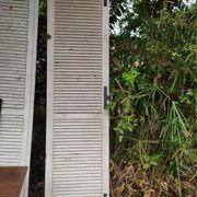 Louver right shutter wood old vintage patinated retro decoration
