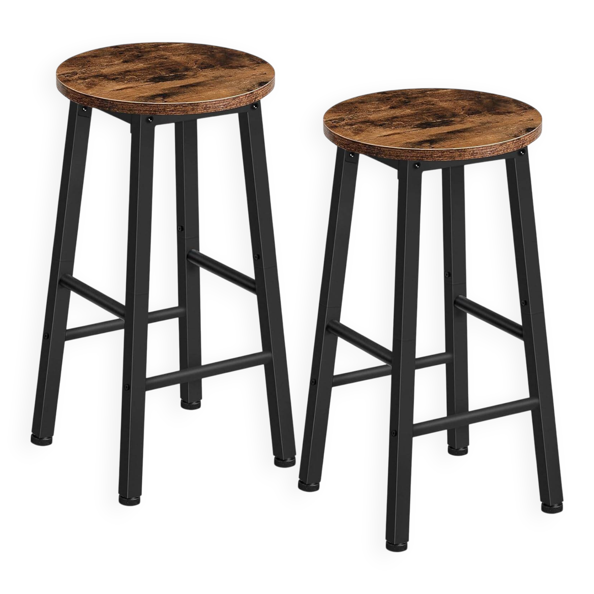 lot de 2 Tabourets de bar marron