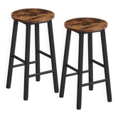 lot de 2 Tabourets de bar marron