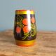 Khokhloma vase, Russian lacquered wood craftsmanship, hand-painted decoration.