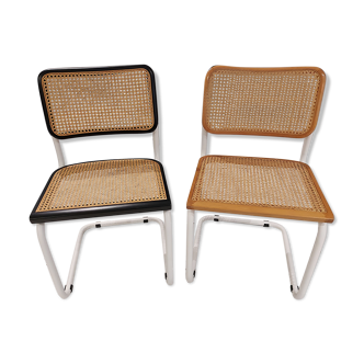 Paire de chaises Cesca B32 Marcel Breuer  vintage année 1990