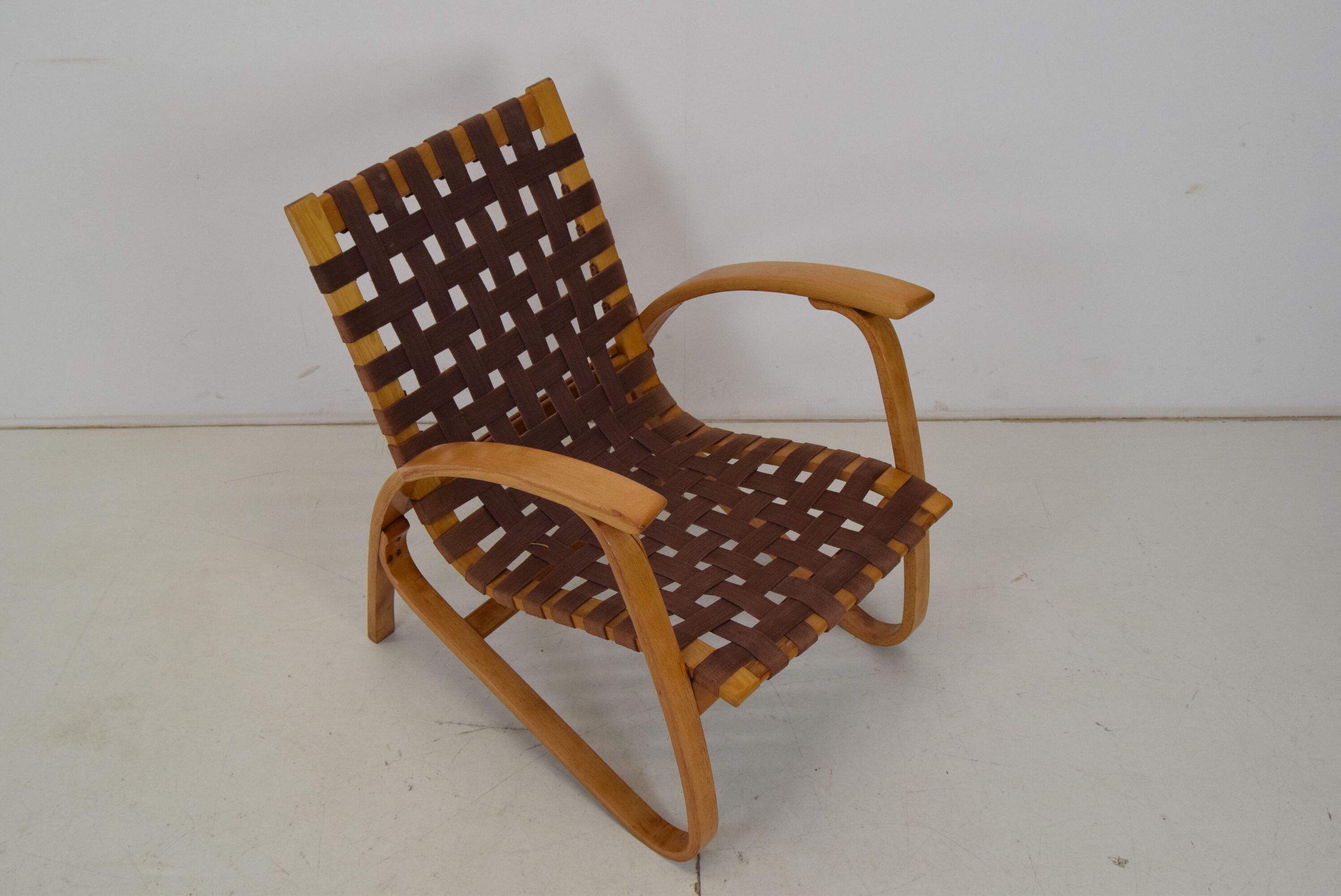Bent Beechwood Armchair,Design Jan Vaněk,1930's.