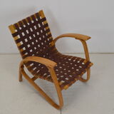 Fauteuil en bois de hêtre courbé, design Jan Vaněk, années 1930.