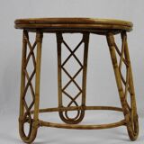 Rattan side table