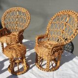 Lot 8 miniature vintage toys tables and seats