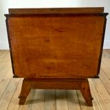 table de chevet en loupe d'orme art déco années 30