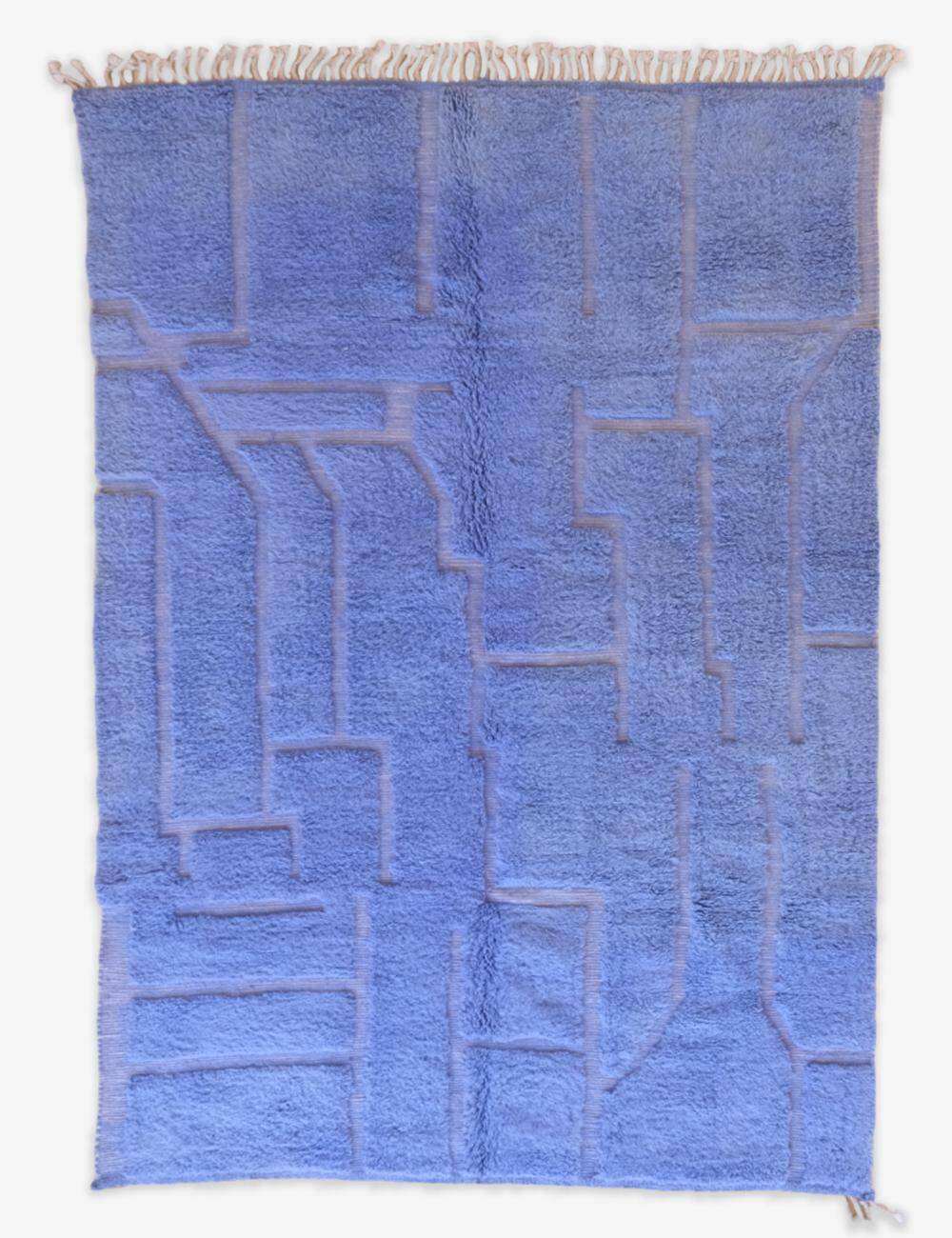 Tapis Bleu Contemporain - 350 x 243 cm