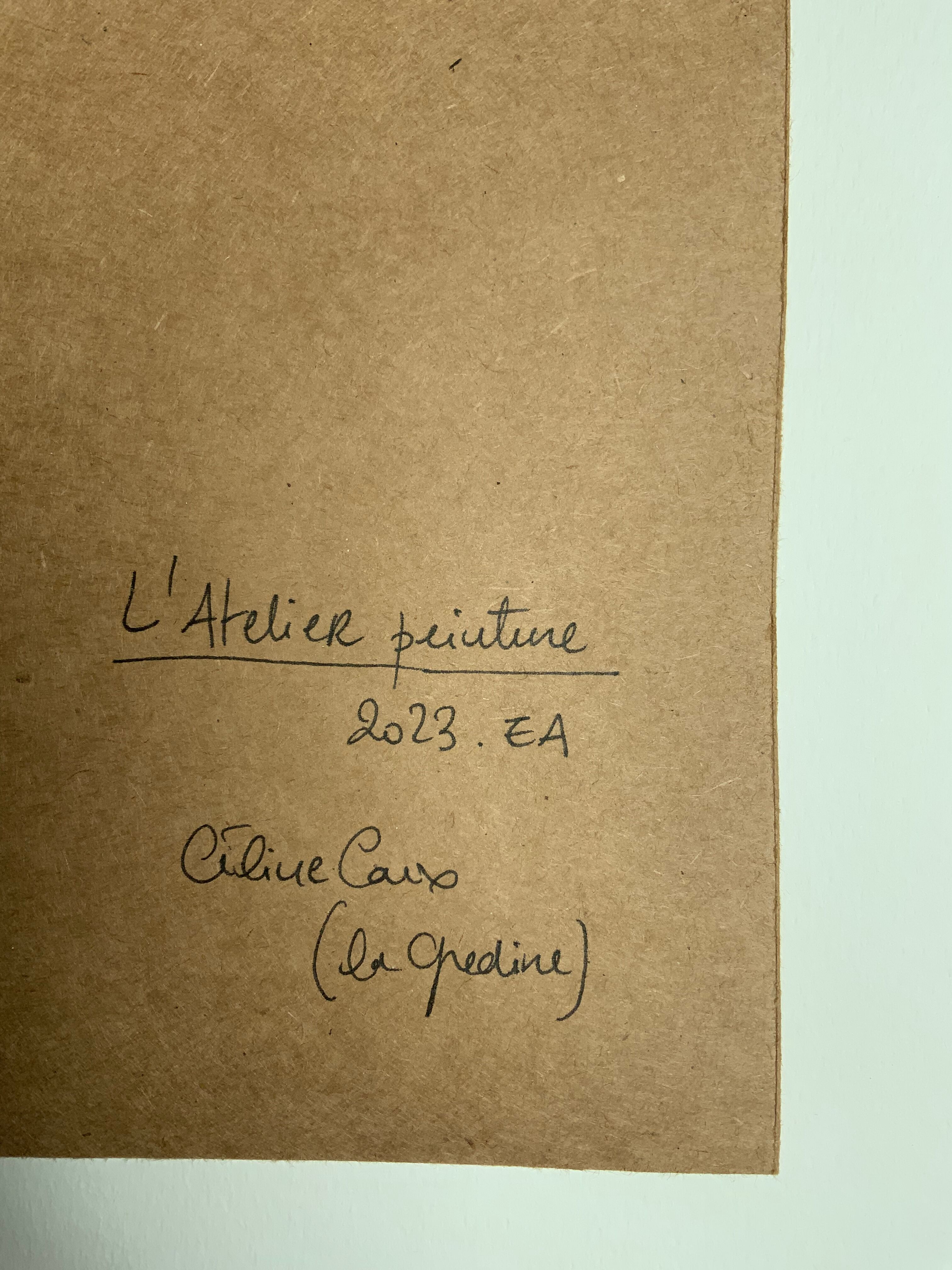 Painted illustration A5 "The painting workshop" acrylic - object of curiosity